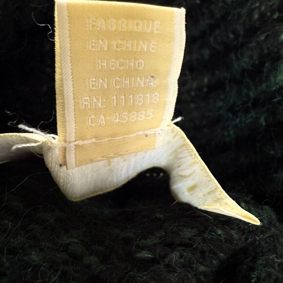 Michael Kors Charcoal Slouch Turtleneck Sweater Women's L MK Logo Knit Pullover - Picture 8 of 12